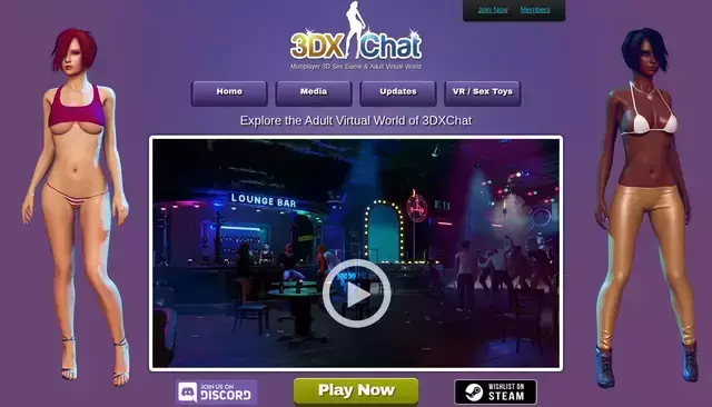 3dxchat.com homepage screenshot