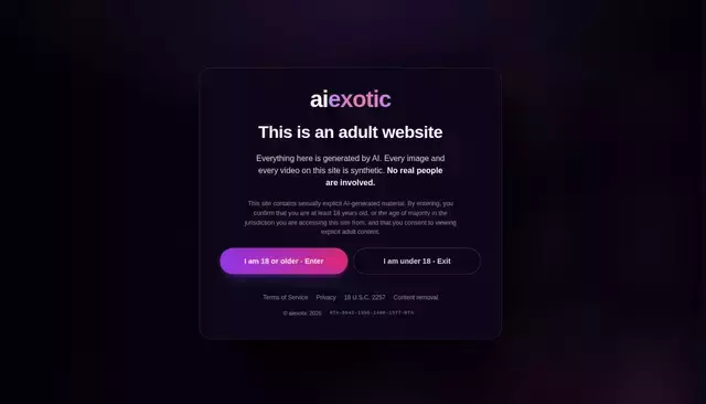 aiexotic.com homepage screenshot