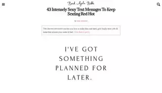 Bad Girls Bible 43 Intensely Sexy Text Messages To Keep Sexting Red Hot