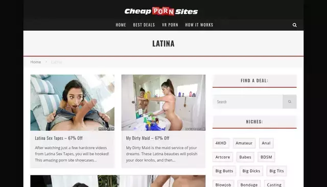 cheappornsites.com homepage screenshot