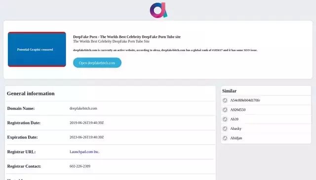 deepfakebitch.com.atlaq.com homepage screenshot