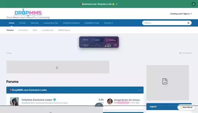 dropmms.com homepage screenshot