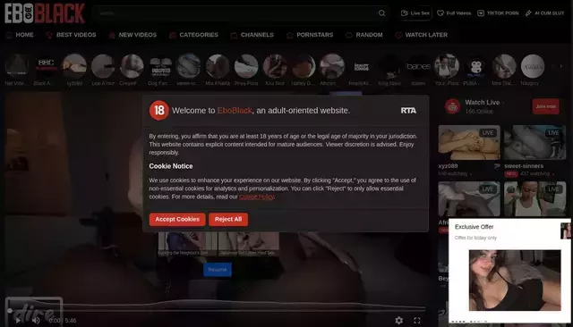 eboblack.com homepage screenshot