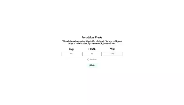 fuckaliciousfreaks.com homepage screenshot