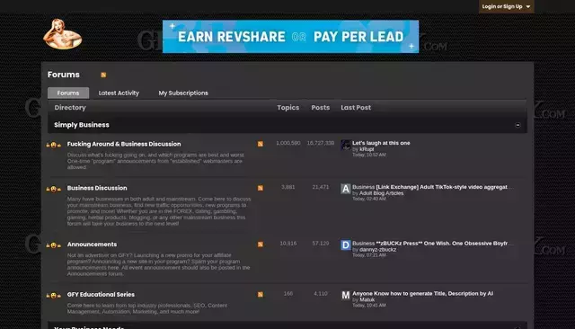 gfy.com homepage screenshot
