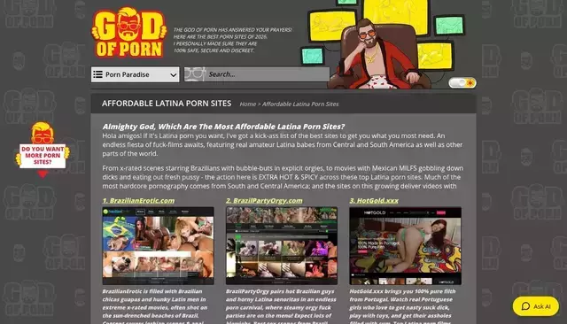 godofporn.com homepage screenshot