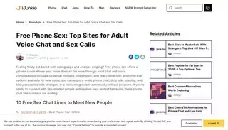 I Junkie Free Phone Sex: Top Sites for Adult Voice Chat and Sex Calls