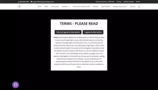 intelligentfemdom.com homepage screenshot