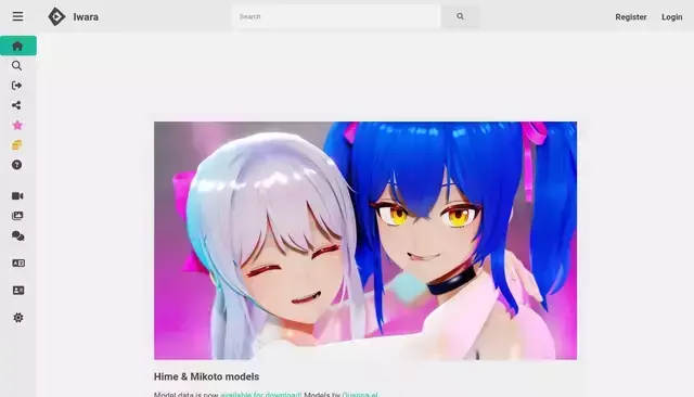 iwara.tv homepage screenshot