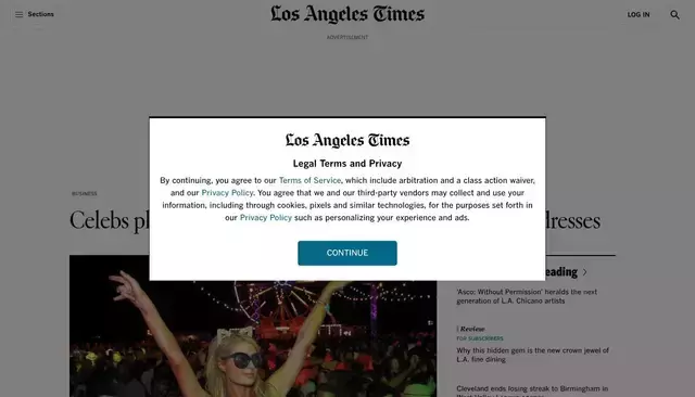 latimes.com homepage screenshot