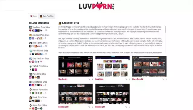 luvporn.com homepage screenshot
