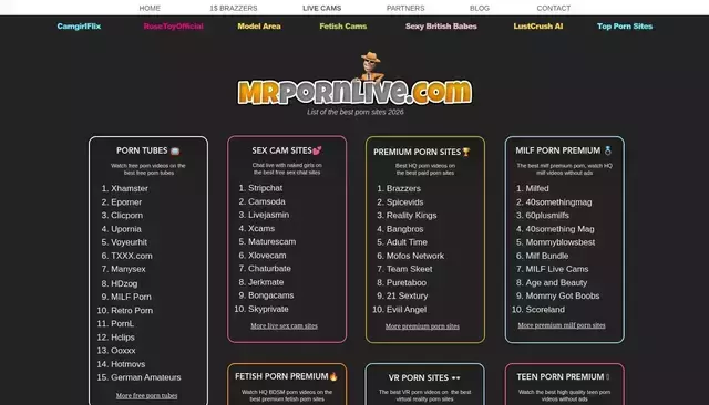 mrpornlive.com homepage screenshot