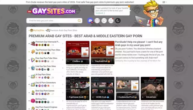 mygaysites.com homepage screenshot