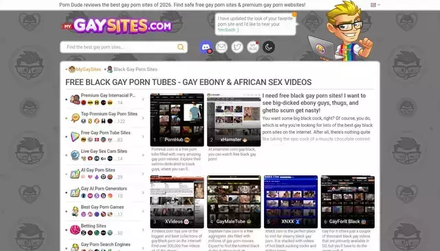 mygaysites.com homepage screenshot
