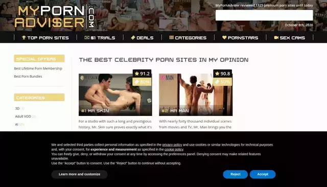 mypornadviser.com homepage screenshot
