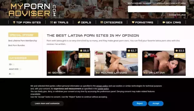 mypornadviser.com homepage screenshot