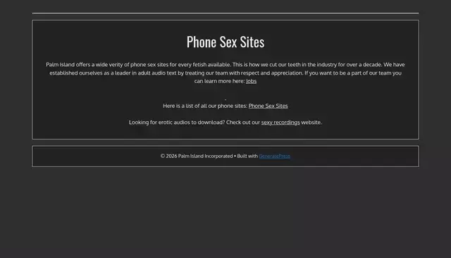palmislandinc.com homepage screenshot