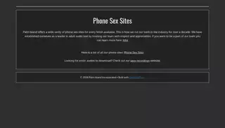 Palm Island Inc Phone Sex Sites - Palm Island Incorporated