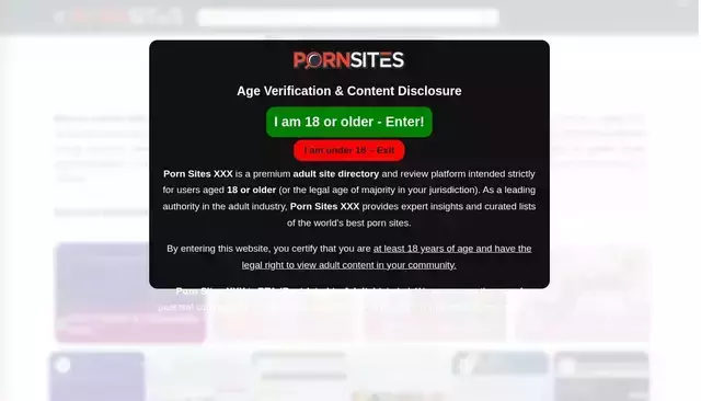 pornsites.xxx homepage screenshot