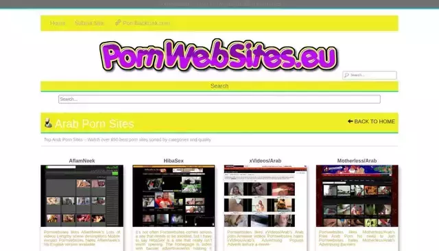 pornwebsites.eu homepage screenshot