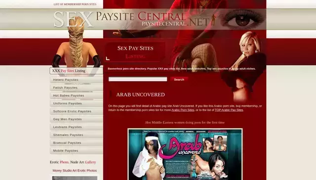 sexpaysitecentral.net homepage screenshot