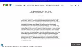 Shop Roli K 37 Best Celebrity AI Porn Sites: Top AI Celebrity Porn Generators & Se
 – Rolik®