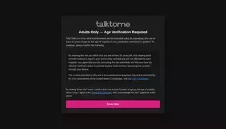 Talk To Me Age Verification — TalkToMe.com