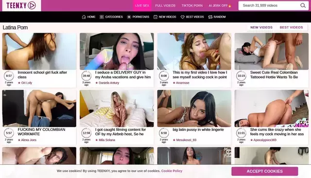 teenxy.com homepage screenshot