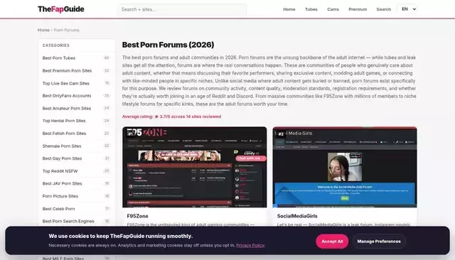 thefapguide.com homepage screenshot