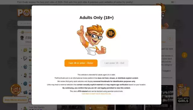 theporndude.com homepage screenshot