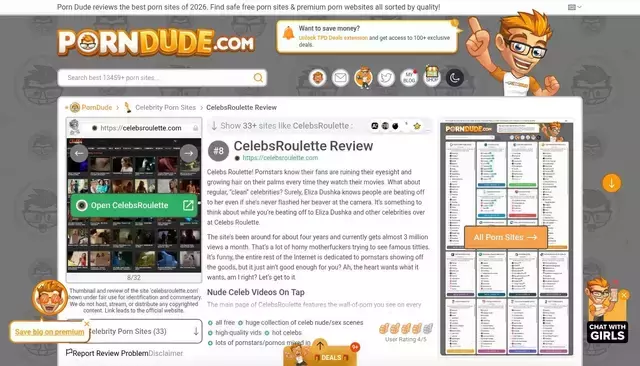 theporndude.com homepage screenshot