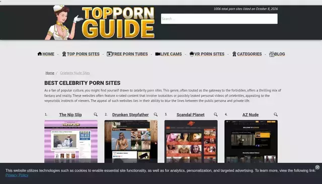 toppornguide.com homepage screenshot