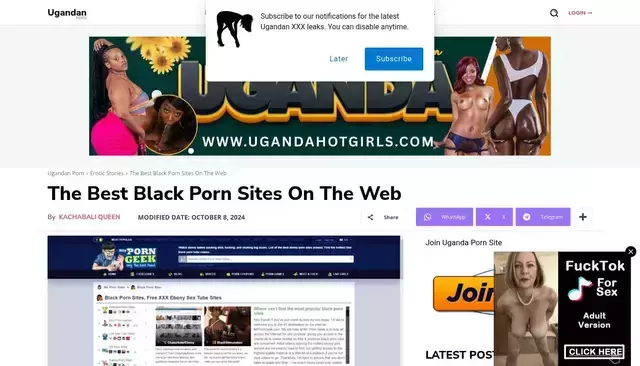 ugandanporn.com homepage screenshot