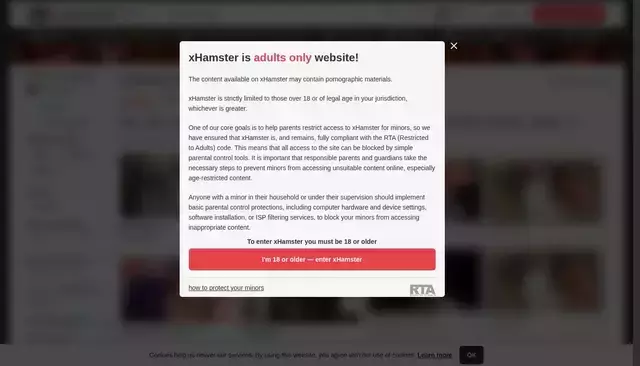 xhamster.com homepage screenshot