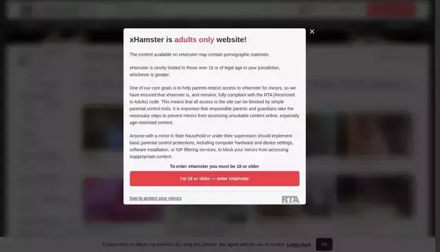 xhamster.com homepage screenshot